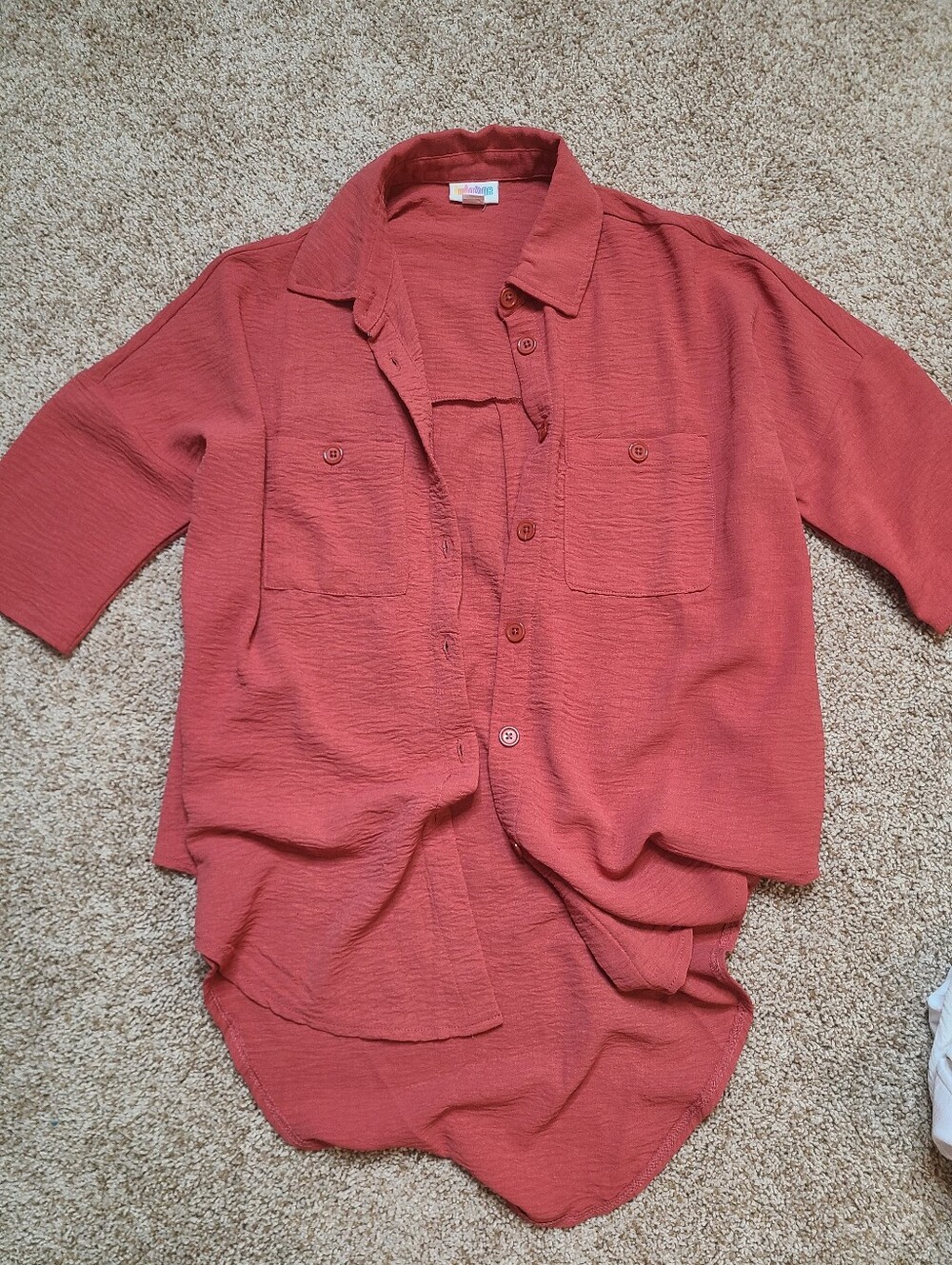 Button Down Tunic LuLaRoe Goldie Oversized